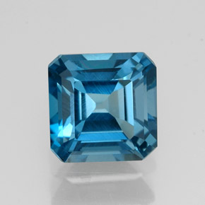 2.05 ct Blue Topaz Gemstone, Topaz Gem in Octagon Facet Shape for Sale.