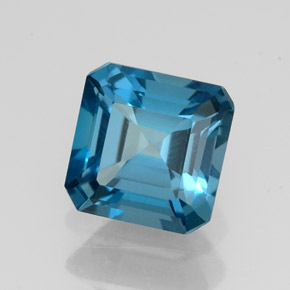 2.05 ct Blue Topaz Stone, Natural Topaz in Octagon Facet Shape for Sale