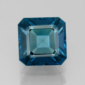 3.03 ct Blue Topaz Gemstone, Topaz Gem in Octagon Facet Shape for Sale.