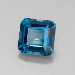 2.20 ct Blue Topaz Stone, Natural Topaz in Octagon Facet Shape for Sale