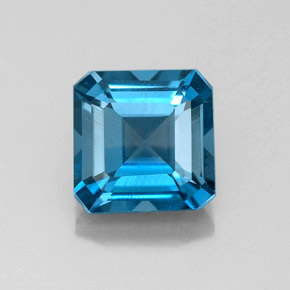 2.27 ct Blue Topaz Gemstone, Topaz Gem in Octagon Facet Shape for Sale.