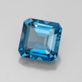 2.27 ct Blue Topaz Stone, Natural Topaz in Octagon Facet Shape for Sale