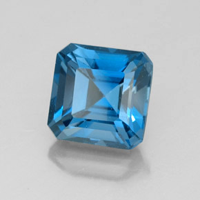 2.51 ct Blue Topaz Stone, Natural Topaz in Octagon Facet Shape for Sale