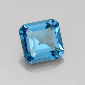 2.04 ct Blue Topaz Stone, Natural Topaz in Octagon Facet Shape for Sale