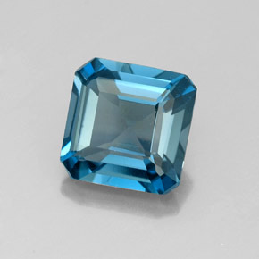 2.00 ct Blue Topaz Stone, Natural Topaz in Octagon Facet Shape for Sale
