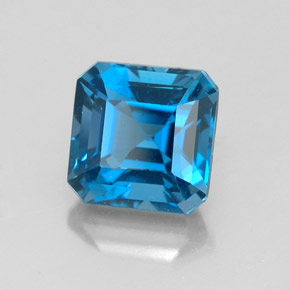 2.47 ct Blue Topaz Stone, Natural Topaz in Octagon Facet Shape for Sale