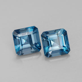 4.40 ct Blue Topaz Stone, Natural Topaz in Octagon Facet Shape for Sale
