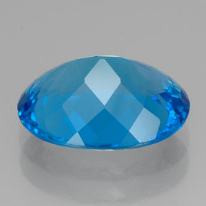 Topaz Gemstone in 18 x 13 mm (calibrated) Size for Sale, Topaz Stone in Swiss Blue Color