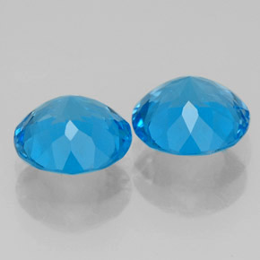 Topaz Gemstone in 8 mm (calibrated) Size for Sale, Topaz Stone in Swiss Blue Color