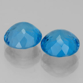 Topaz Gemstone in 8 mm (calibrated) Size for Sale, Topaz Stone in Swiss Blue Color