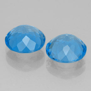 Topaz Gemstone in 8 mm (calibrated) Size for Sale, Topaz Stone in Swiss Blue Color