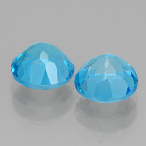 Topaz Gemstone in 7 mm (calibrated) Size for Sale, Topaz Stone in Swiss Blue Color