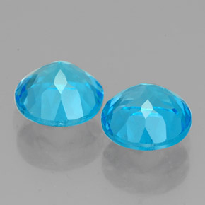 Topaz Gemstone in 7 mm (calibrated) Size for Sale, Topaz Stone in Swiss Blue Color