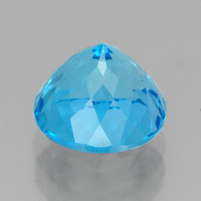 Topaz Gemstone in 8 mm (calibrated) Size for Sale, Topaz Stone in Swiss Blue Color