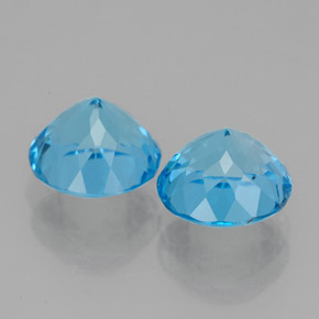 Topaz Gemstone in 8 mm (calibrated) Size for Sale, Topaz Stone in Swiss Blue Color