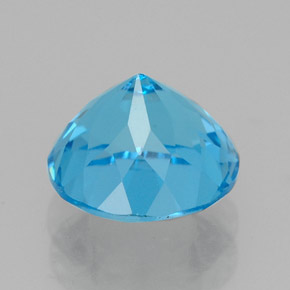 Topaz Gemstone in 8 mm (calibrated) Size for Sale, Topaz Stone in Swiss Blue Color