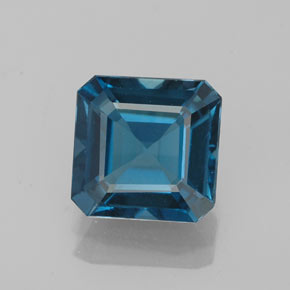 2.63 ct Blue Topaz Gemstone, Topaz Gem in Octagon Facet Shape for Sale.