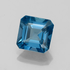 2.62 ct Blue Topaz Stone, Natural Topaz in Octagon Facet Shape for Sale
