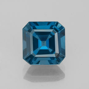2.41 ct Blue Topaz Gemstone, Topaz Gem in Octagon Facet Shape for Sale.