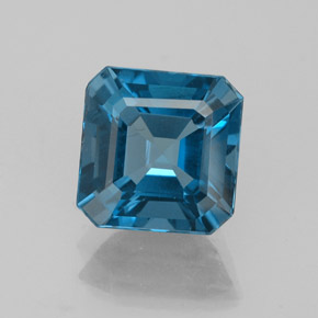 2.68 ct Blue Topaz Gemstone, Topaz Gem in Octagon Facet Shape for Sale.