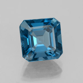 2.68 ct Blue Topaz Stone, Natural Topaz in Octagon Facet Shape for Sale