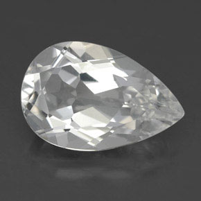 3.60 ct White Topaz Gemstone, Topaz Gem in Pear Facet Shape for Sale.