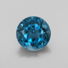 3.35 ct Blue Topaz Gemstone, Topaz Gem in Round Facet Shape for Sale.