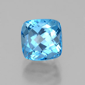 2.67 ct Blue Topaz Stone, Natural Topaz in Cushion-Cut Shape for Sale