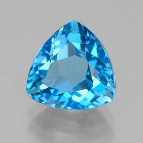 3.24 ct Blue Topaz Stone, Natural Topaz in Trillion Facet Shape for Sale