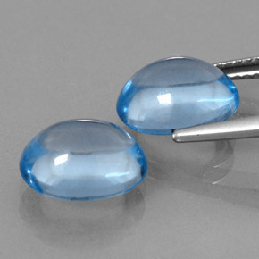 Topaz Gemstone in 11 x 9 mm (calibrated) Size for Sale, Topaz Stone in Swiss Blue Color