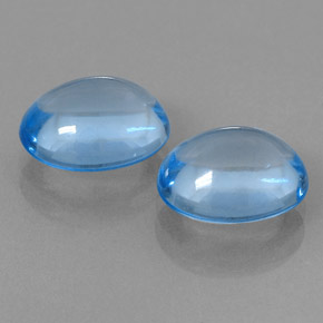 7.62 ctw Blue Topaz Stones, Natural Topaz in Oval Cabochon Shape for Sale