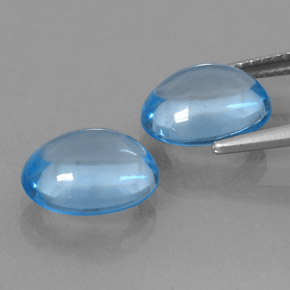 Topaz Gemstones in 10.5 x 8.6 mm Size for Sale, Topaz Stones in Swiss Blue Color