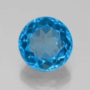 3.50 ct Blue Topaz Gemstone, Topaz Gem in Round Facet Shape for Sale.