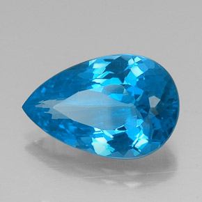 9.25 ct Blue Topaz Stone, Natural Topaz in Pear Facet Shape for Sale
