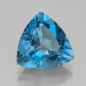 5.58 ct Blue Topaz Stone, Natural Topaz in Trillion Facet Shape for Sale