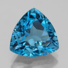 6.69 ct Blue Topaz Stone, Natural Topaz in Trillion Facet Shape for Sale