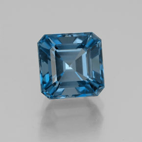 2.61 ct Blue Topaz Stone, Natural Topaz in Octagon Facet Shape for Sale