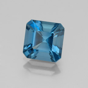 1.89 ct Blue Topaz Gemstone, Topaz Gem in Octagon Facet Shape for Sale.
