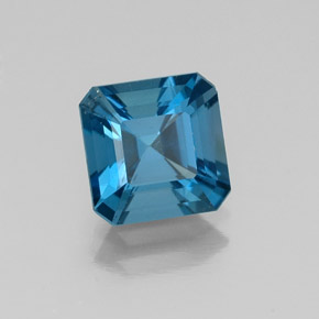 1.89 ct Blue Topaz Stone, Natural Topaz in Octagon Facet Shape for Sale