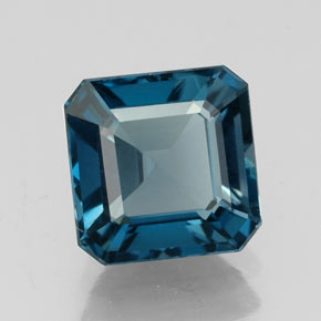2.12 ct Blue Topaz Stone, Natural Topaz in Octagon Facet Shape for Sale