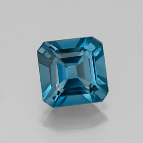 1.75 ct Blue Topaz Gemstone, Topaz Gem in Octagon Facet Shape for Sale.