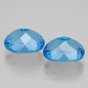 Topaz Gemstone in 9 x 7 mm (calibrated) Size for Sale, Topaz Stone in Swiss Blue Color