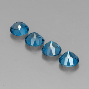 Topaz Gemstone in 6 mm (calibrated) Size for Sale, Topaz Stone in London Blue Color