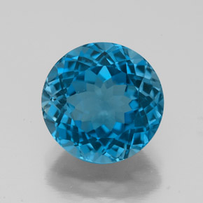 4.85 ct Blue Topaz Gemstone, Topaz Gem in Round Facet Shape for Sale.