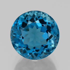 2.88 ct Blue Topaz Gemstone, Topaz Gem in Round Facet Shape for Sale.