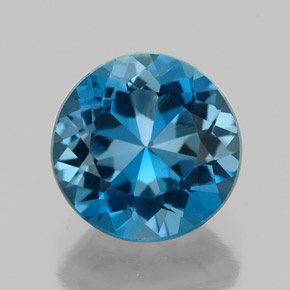 2.14 ct Blue Topaz Gemstone, Topaz Gem in Round Facet Shape for Sale.