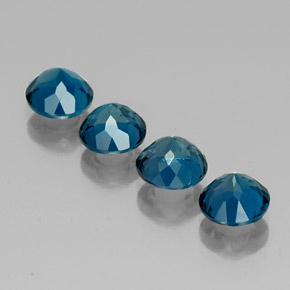 Topaz Gemstone in 7 mm (calibrated) Size for Sale, Topaz Stone in London Blue Color