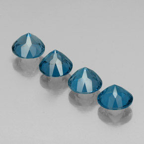 Topaz Gemstone in 7 mm (calibrated) Size for Sale, Topaz Stone in London Blue Color
