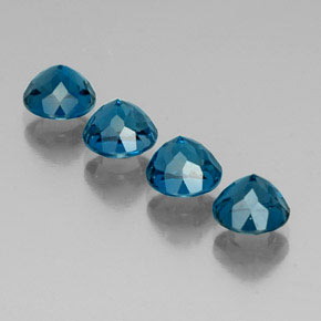 Topaz Gemstone in 7 mm (calibrated) Size for Sale, Topaz Stone in London Blue Color