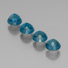 Topaz Gemstone in 6 mm (calibrated) Size for Sale, Topaz Stone in London Blue Color